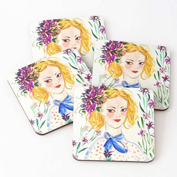 Item preview, Floral Woman Portrait designed and sold by UnicornPalette.