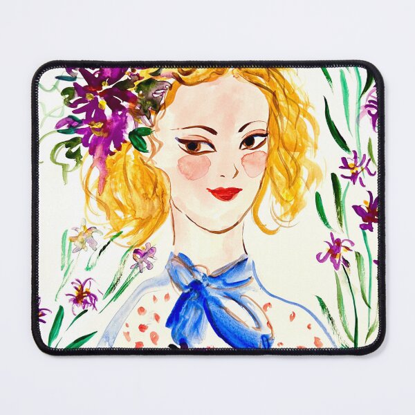 Item preview, Floral Woman Portrait designed and sold by TinTinBloom.
