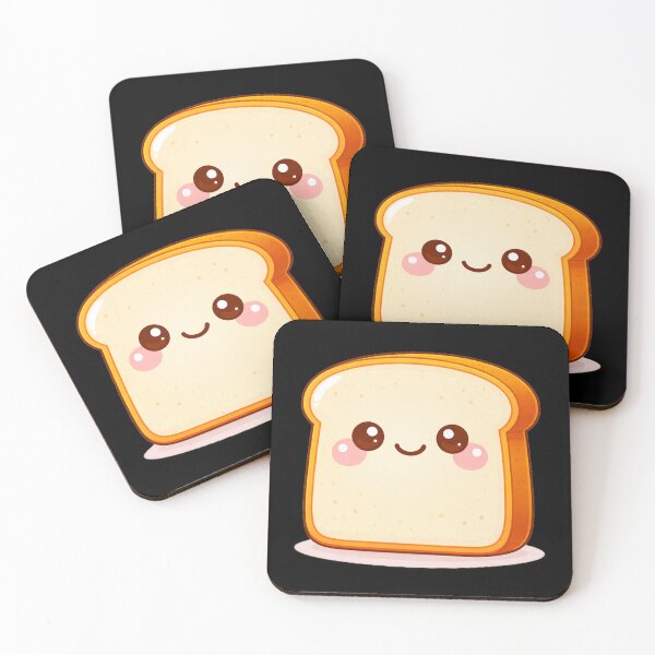 Item preview, Kawaii Toast Cute Food Character designed and sold by ImagenFusionP.