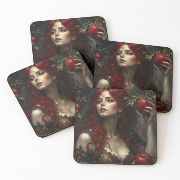 Item preview, Red Hair Maiden Portrait with Apples designed and sold by DarkHolyQueen.