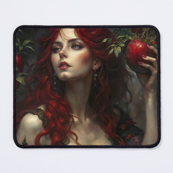 Item preview, Red Hair Maiden Portrait with Apples designed and sold by DarkHolyQueen.