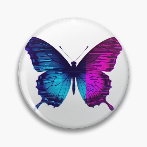 Item preview, Glitch Art Butterfly Digital Distortion Aesthetic designed and sold by Retro Mood Co.