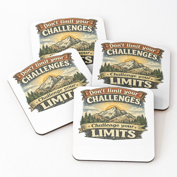 Item preview, Don’t Limit Your Challenges, Challenge Your Limits – Vintage Motivational Quote designed and sold by Artflare Studio.