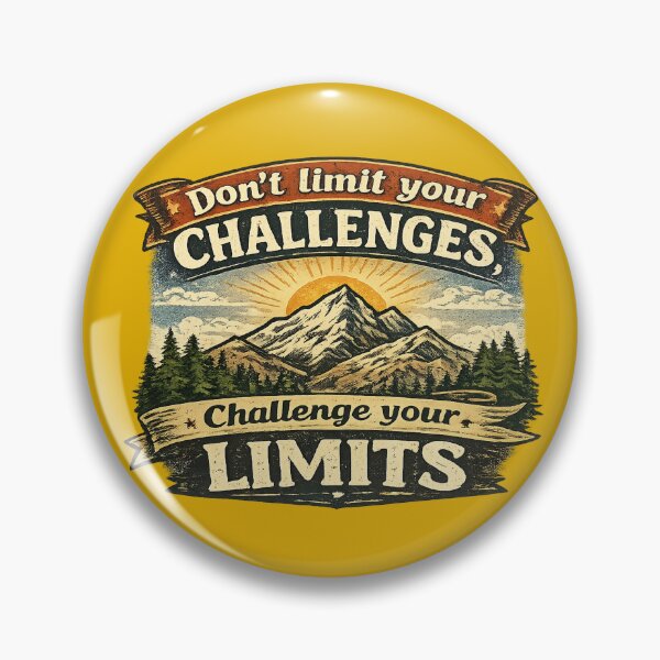 Item preview, Don’t Limit Your Challenges, Challenge Your Limits – Vintage Motivational Quote designed and sold by Artflare Studio.