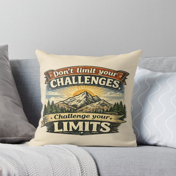 Item preview, Don’t Limit Your Challenges, Challenge Your Limits – Vintage Motivational Quote designed and sold by Artflare Studio.