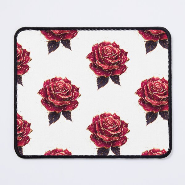 Item preview, Red Rose with gold trim designed and sold by lucyinspace.