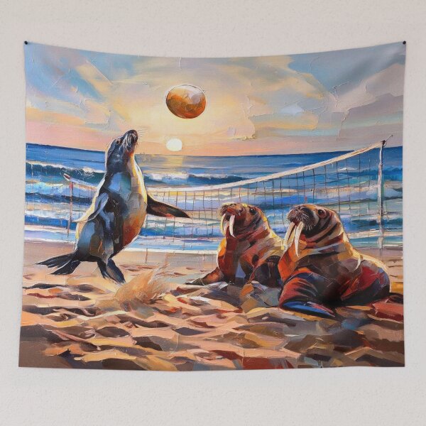 Item preview, Sunset Spike: The Surreal Beach Volleyball Match designed and sold by daweave77.