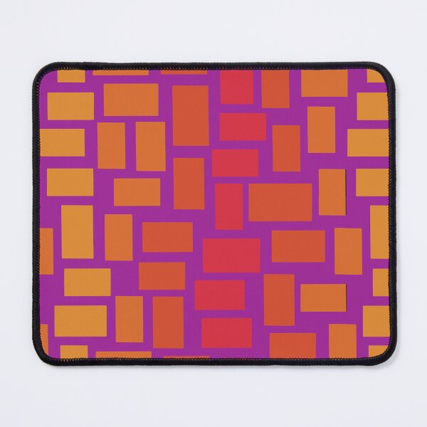 Item preview, Riot of rectangles in warm shades on purple designed and sold by MarySchwindt.