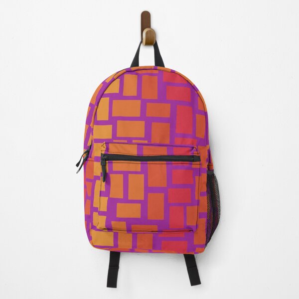 Item preview, Riot of rectangles in warm shades on purple designed and sold by MarySchwindt.
