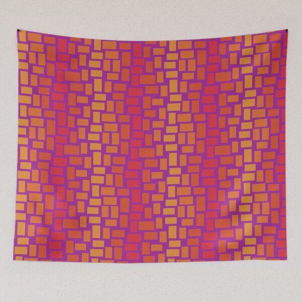 Item preview, Riot of rectangles in warm shades on purple designed and sold by MarySchwindt.
