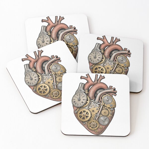 Item preview, Analog Heart Vintage Mechanical Steampunk Art designed and sold by Retro Mood Co.