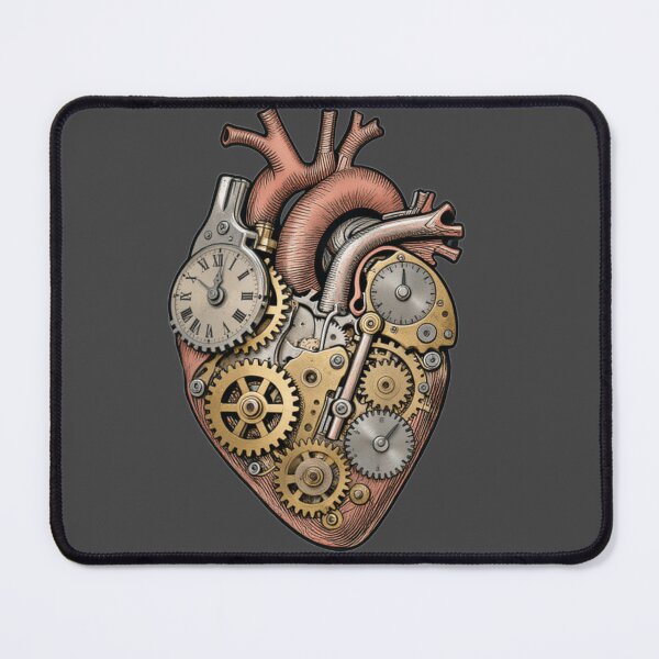 Item preview, Analog Heart Vintage Mechanical Steampunk Art designed and sold by Retro Mood Co.