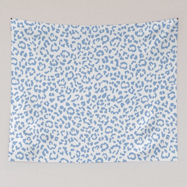 Item preview, mcbling y2k cheetah print blue on white designed and sold by quinnhopp.