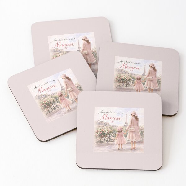 Item preview, French Mother’s Day Card – Avec tout mon amour, Maman – Paris Fashion Mother & Daughter designed and sold by Novel Works Studio.
