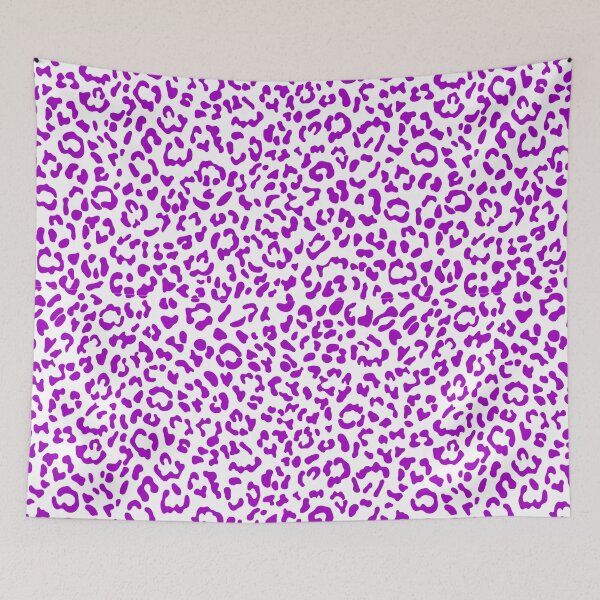 Item preview, mcbling y2k cheetah print purple on white designed and sold by quinnhopp.