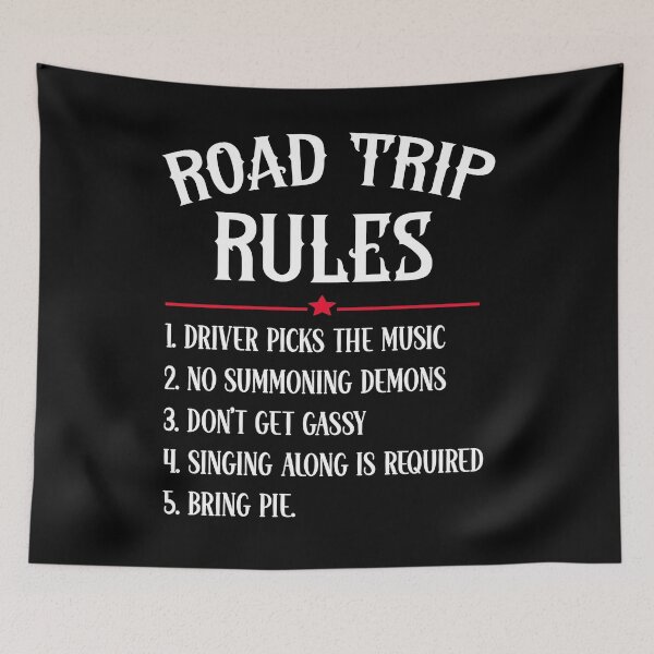 Item preview, Driver Picks The Music Road Trip Rules Funny Supernatural designed and sold by Say It With Ink.