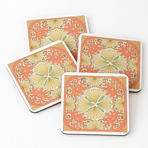Item preview, Art Nouveau Shell and Coral Tile designed and sold by interdesigner.
