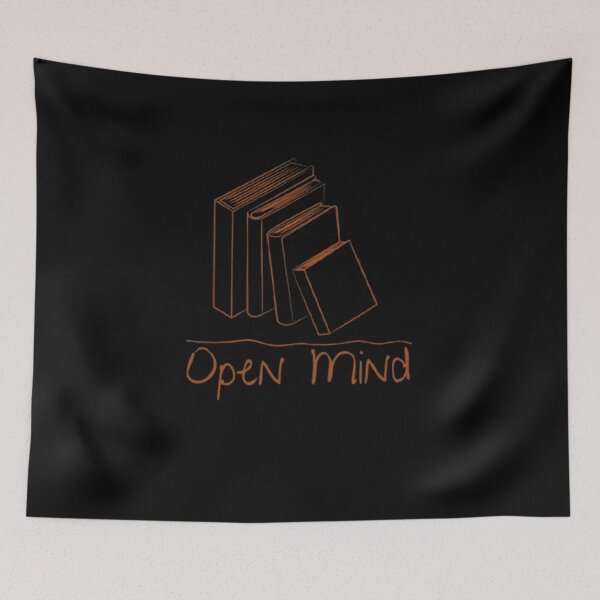 Item preview, Open Mind Minimalist Line Art – Book Lover Abstract Design designed and sold by Line-Mood1⭐️⭐️⭐️⭐️⭐️.
