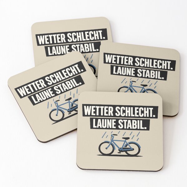 Item preview, Wetter Schlecht Laune Stabil German Cycling Rain Graphic designed and sold by POD DYNASTY.