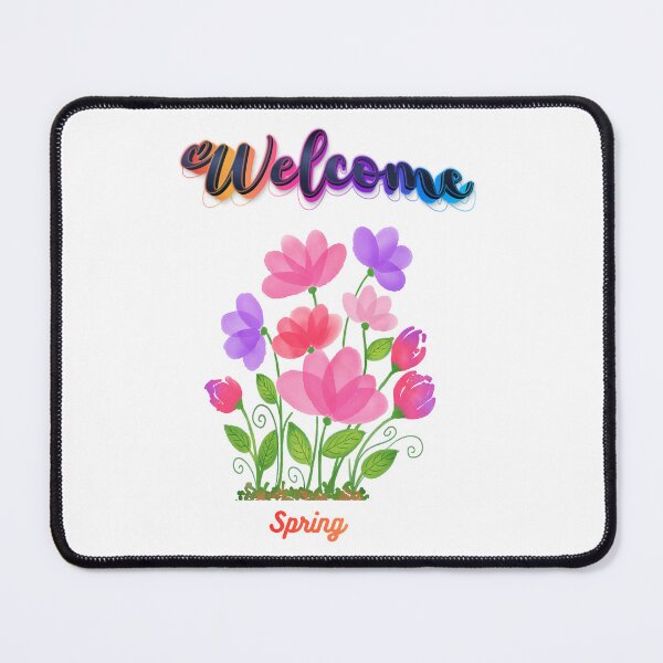 Item preview, Welcome Spring Floral T-Shirt – Spring Flowers Design designed and sold by Saira Rizwan.