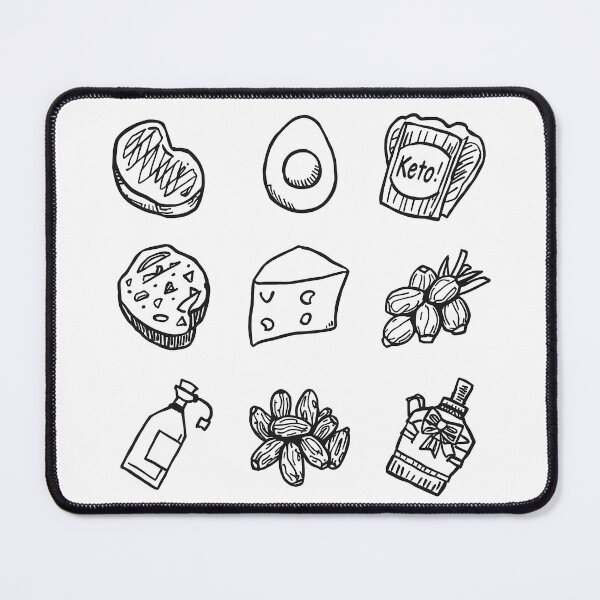Item preview, Keto Lifestyle Doodle Set – Healthy Fats & Low Carb Icons designed and sold by DOROTA-0909.