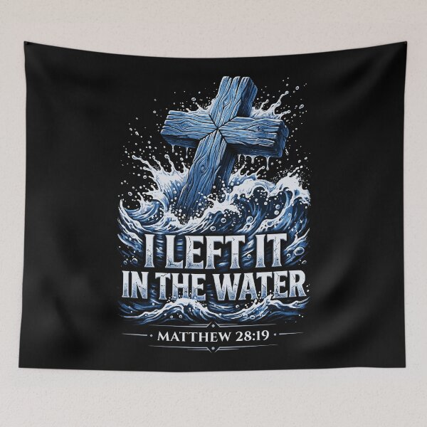 Item preview, I Left It In The Water Baptism Cross designed and sold by Isaias Gomez.