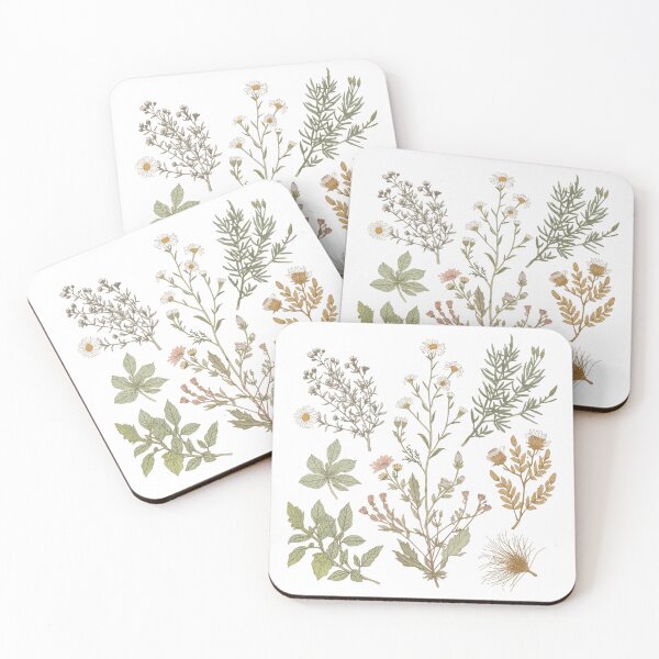 Item preview, Wild Healing Herbs — Minimalist Botanical Illustration Print designed and sold by VintageTips.