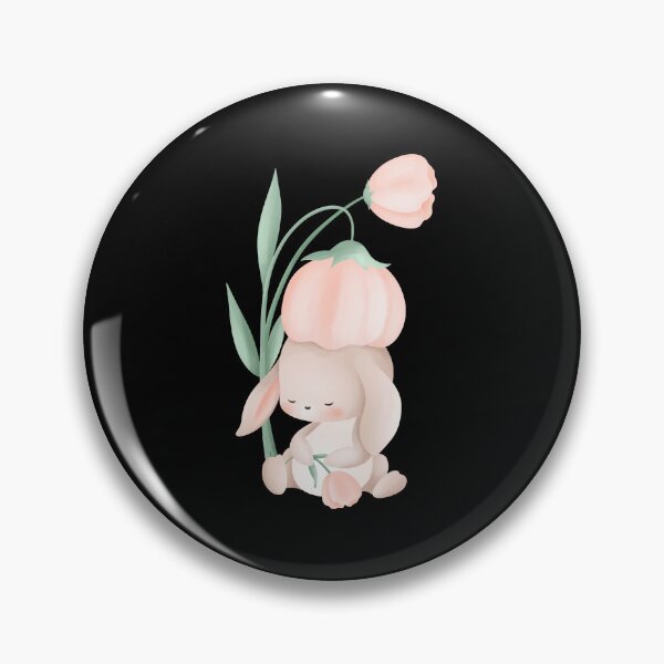 Item preview, Easter Rabbit Flower Watercolor - Adorable Spring Bunny Nature Gift designed and sold by FuzionRaptor.