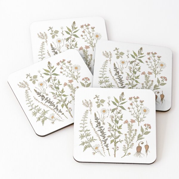 Item preview, Apothecary Herb Garden — Detailed Botanical Roots & Flowers Print designed and sold by VintageTips.
