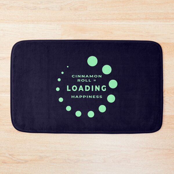 Item preview, Cinnamon roll loading happiness – nerd & programmer typography design designed and sold by unique art and design.