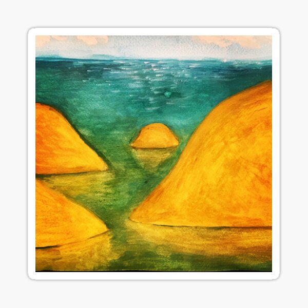 Crystal Waters - original painting by mjh, 2018 Sticker