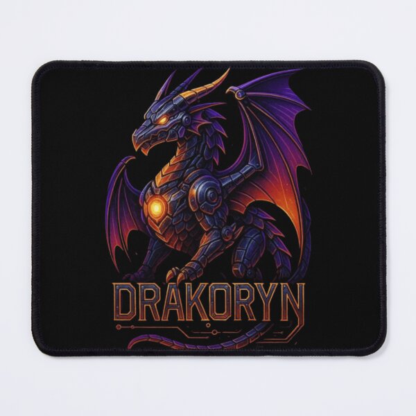 Item preview, Drakoryn Robotic Dragon Design, Mech Dragon, Cyberpunk Dragon, Mechanical Dragon, Futuristic Robot Dragon, Sci-Fi Tech Dragon designed and sold by Typologystudios.