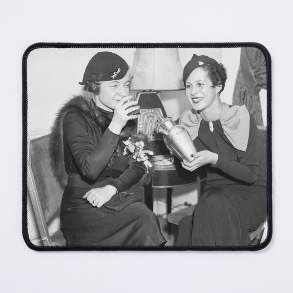 Item preview, Women Drinking Cocktails, Vintage Prohibition Black and White Old Photo designed and sold by IconicArchive.