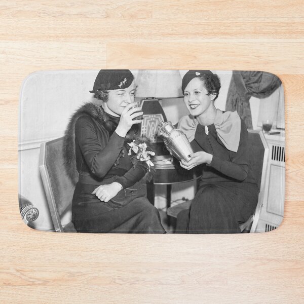 Item preview, Women Drinking Cocktails, Vintage Prohibition Black and White Old Photo designed and sold by IconicArchive.