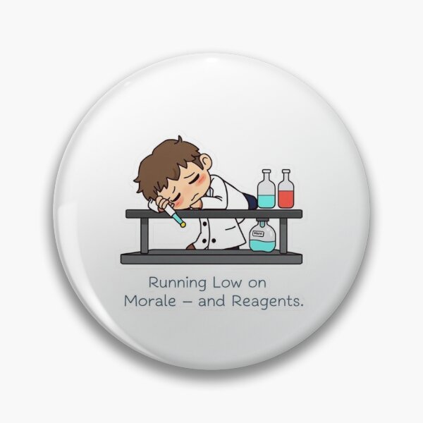 Item preview, Running low on morale and reagents decal designed and sold by Labchronicles.