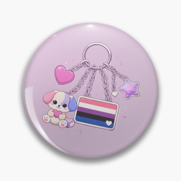 Item preview, Genderfluid Keychain designed and sold by BritPoPBrat.