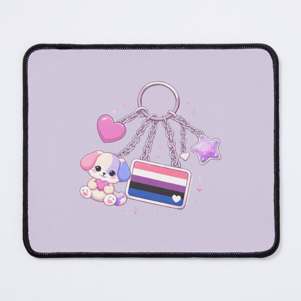 Item preview, Genderfluid Keychain designed and sold by BritPoPBrat.