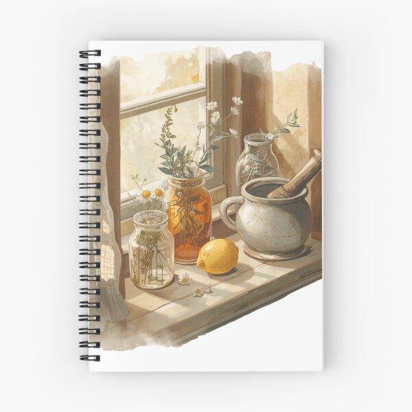 Item preview, Sunlit Herb Window — Botanical Wellness Still Life Art designed and sold by VintageTips.