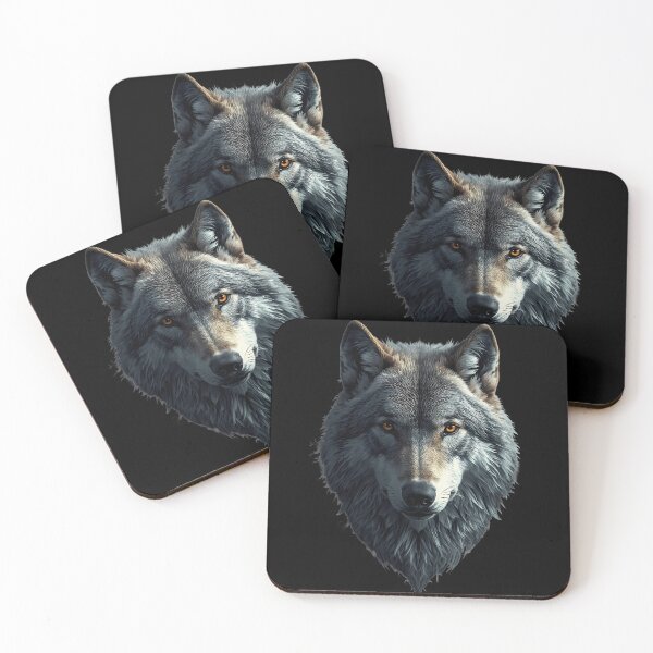 Item preview, Mystic Alpha Wolf - Majestic Amber Eyes Portrait designed and sold by Quotable Gear.