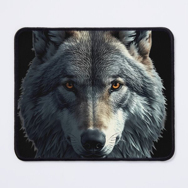 Item preview, Mystic Alpha Wolf - Majestic Amber Eyes Portrait designed and sold by Quotable Gear.