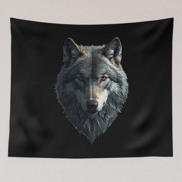 Item preview, Mystic Alpha Wolf - Majestic Amber Eyes Portrait designed and sold by Quotable Gear.