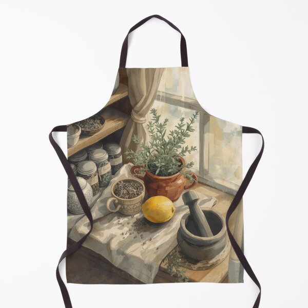 Item preview, Cottage Herbalist Window — Sticker Style Botanical Vignette designed and sold by VintageTips.
