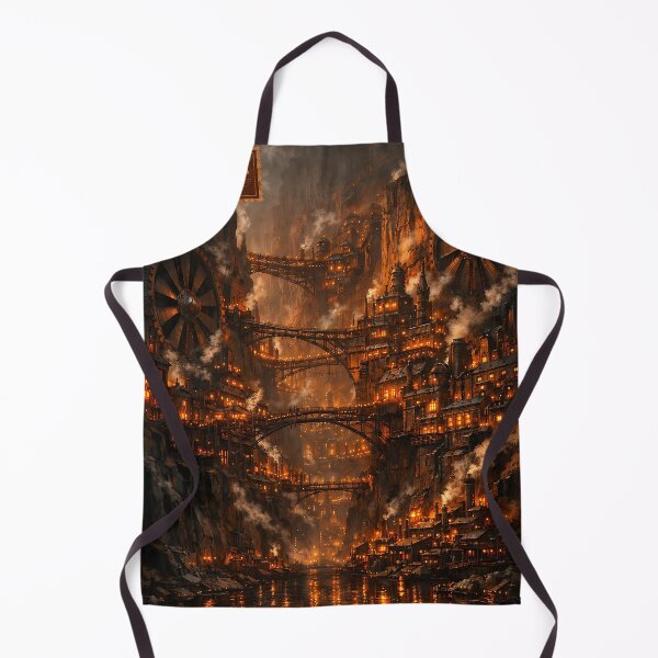 Item preview, The Copper-Canyon Megalopolis - Steampunk Landscape designed and sold by bapupa.