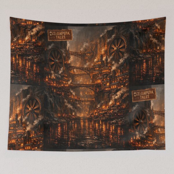 Item preview, The Copper-Canyon Megalopolis - Steampunk Landscape designed and sold by bapupa.