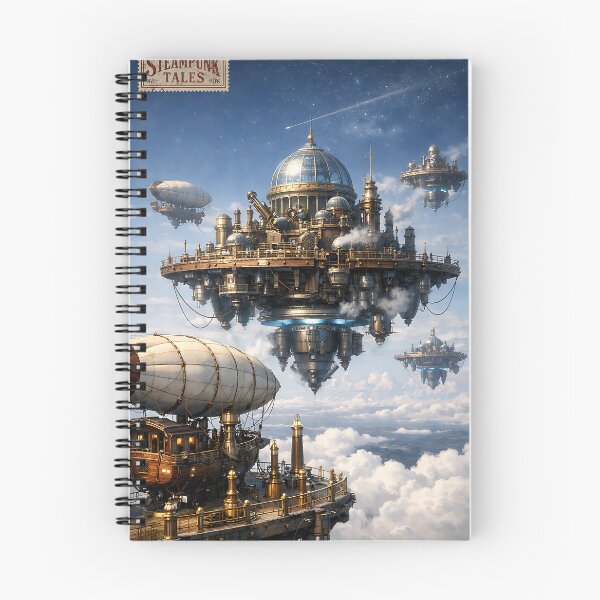 Item preview, The Floating Dockyards of Aetheria - Steampunk Landscape designed and sold by bapupa.