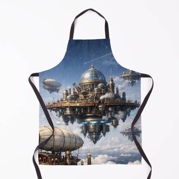 Item preview, The Floating Dockyards of Aetheria - Steampunk Landscape designed and sold by bapupa.