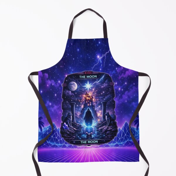 Item preview, Vaporwave The Moon Tarot – Neon Cosmic Design designed and sold by MysticOzzy.