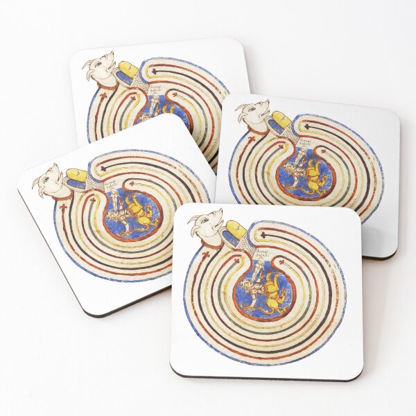 Item preview, Minotaur Labyrinth - Medieval Labyrinth Illustration Mythology Minotaur Design for Fantasy Lovers designed and sold by RickE.