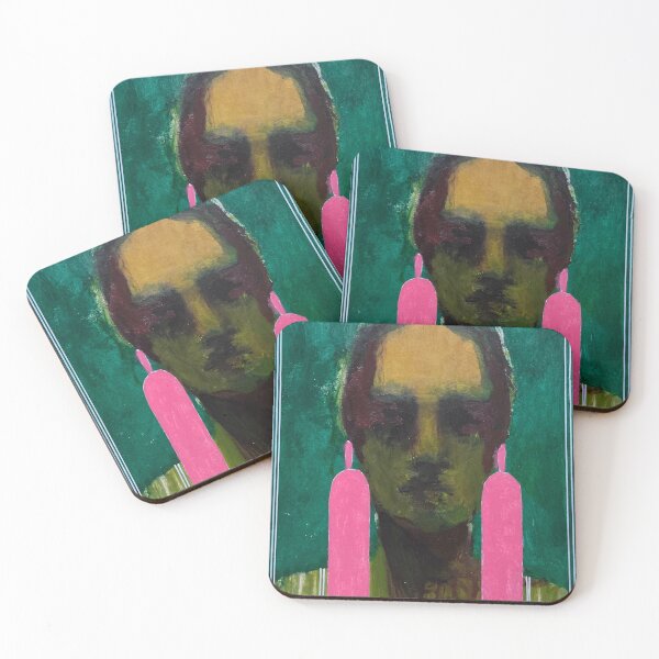 Item preview, Pink Earrings Portrait designed and sold by Gela Mikava.