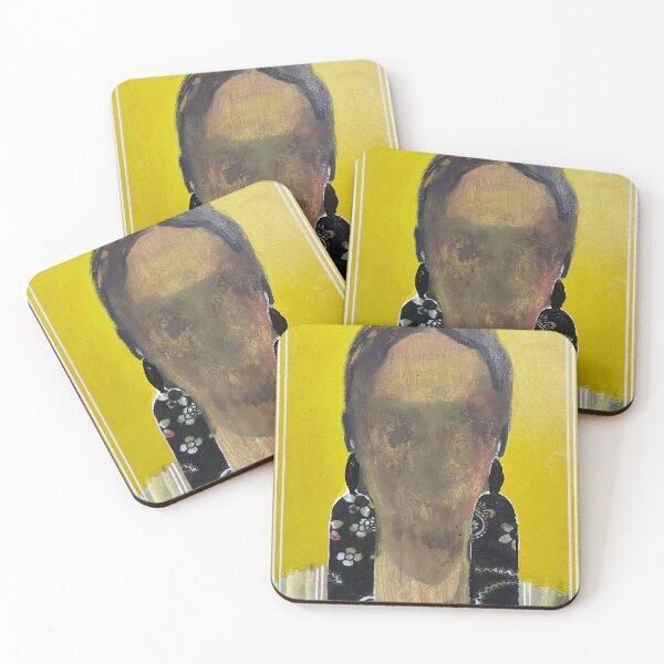 Item preview, Yellow Portrait with Black Earrings designed and sold by Gela Mikava.